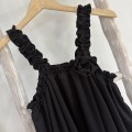 3D Floral Loose-fitting Dress